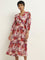 Wardrobe Multicolour Floral Printed A-Line Dress