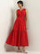 LOV Red Tiered Cotton Dress