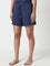 Wunderlove Blue Ribbed High-Rise Shorts