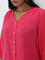 Gia Fuchsia Striped Seersucker Textured Blouse