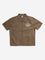 Y&F Kids Brown Text Printed Denim Cotton Shirt