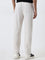 Studiofit Off-White Solid Relaxed-Fit Mid-Rise Track Pants