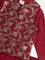 Utsa Kids Red Floral Design Jacket, Kurta and Pants Set (2-8 years)