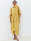 Zuba Yellow Mirror Work Detailed A-Line Kurta