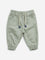 HOP Baby Light Olive High-Rise Cotton Blend Joggers