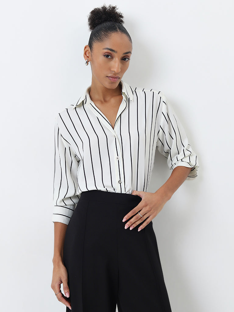 Wardrobe Black Stripe Patterned Shirt