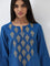 Utsa Blue Embellished A-Line Kurta