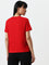 Studiofit Red Printed Cotton T-Shirt