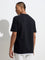 ETA Black Solid Slim-Fit Cotton T-Shirt