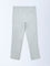 Ascot Light Grey Mid-Rise Relaxed-Fit Cotton-Blend Chinos