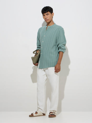 ETA Sage Striped Relaxed-Fit Cotton Shirt