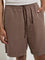 ETA Brown Relaxed-Fit Mid-Rise Cotton Shorts