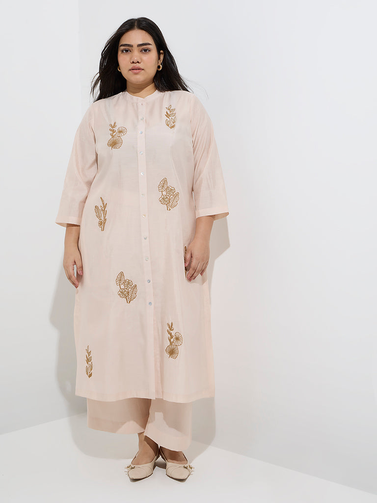 Diza Beige Solid Palazzos