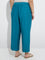 Diza Teal Solid Palazzos