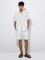 ETA White Embroidered Relaxed-Fit Linen Shirt