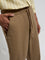ETA Brown Solid Relaxed-Fit Mid-Rise Cotton Chinos