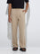 ETA Taupe Relaxed-Fit Mid-Rise Cotton-Blend Chinos