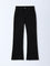 Gia Black High-Rise Flared Jeans