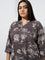 Diza Brown Scenic-Inspired Kurti