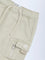 HOP Baby Beige Cargo-Style Mid-Rise Cotton-Blend Joggers