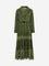 Bombay Paisley Olive Floral Cotton Tiered Dress with Jacket
