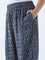 Diza Blue Stripe Patterned Ethnic Pants