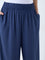 Diza Navy Solid Ethnic Pants