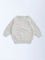 HOP Baby Beige Rainbow Design Cotton Sweater