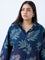 Diza Indigo Leaf Design Ethnic Tunic