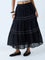 Bombay Paisley Black Striped Cotton Skirt