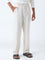 ETA Off-White Textured Relaxed-Fit Mid-Rise Cotton Chinos