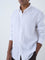 Ascot White Striped Relaxed-Fit Cotton Shirt