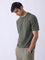 ETA Olive Woven-Textured Relaxed-Fit Cotton T-Shirt