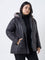 Gia Black Hooded Puffer Jacket