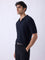 ETA Black Knit-Textured Relaxed-Fit Cotton T-Shirt