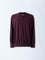 ETA Wine Knit Textured Relaxed-Fit Cotton-Blend Polo Sweater