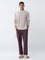ETA Dark Purple Solid Relaxed-Fit Mid-Rise Cotton Chinos