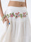 Bombay Paisley Off-White Embroidered Tiered Cotton Skirt
