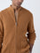 Ascot Mustard Knitted Relaxed-Fit Jacket