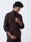 Ascot Dark Brown Knitted Relaxed-Fit Jacket