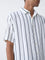 ETA White Striped Relaxed-Fit Cotton Shirt