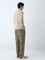 ETA Olive Relaxed-Fit Mid-Rise Cotton-Blend Trousers