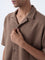 ETA Brown Textured Relaxed-Fit Cotton-Blend Shirt