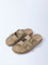 SOLEPLAY Taupe Slip-On Suede Sandals