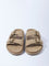 SOLEPLAY Taupe Slip-On Suede Sandals