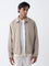 Ascot Beige Solid Relaxed-Fit Jacket