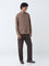 Ascot Brown Solid Relaxed-Fit Linen-Blend Shirt