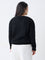 Gia Black Embroidered Knitted Sweater