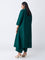 Diza Green Embellished A-Line Kurta
