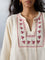 Bombay Paisley Off-White Embroidered Cotton Top